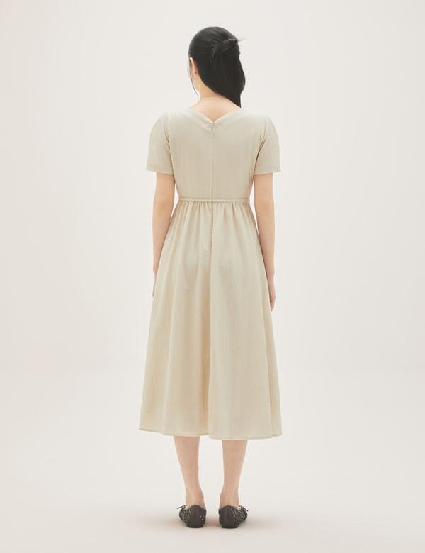 Roem Square Neck Short Sleeve Dress Rmowg26Rt1