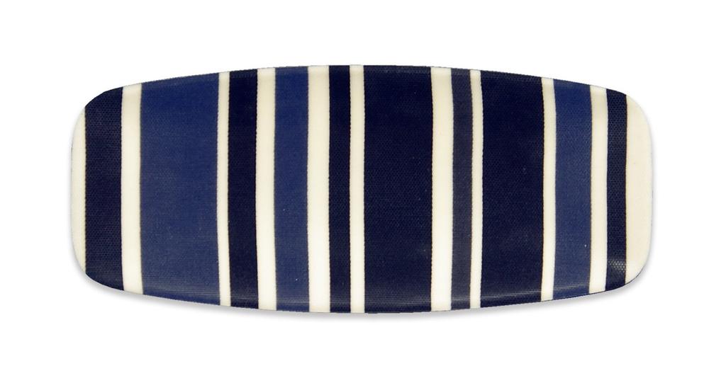 TATSU-CRAFT Towel Tray, Torino Stripe, Deep Blue, Dishwasher Safe, Stylish Plastic Pen Tray, Towel Holder, Perfect for Commercial Use, Cafes,