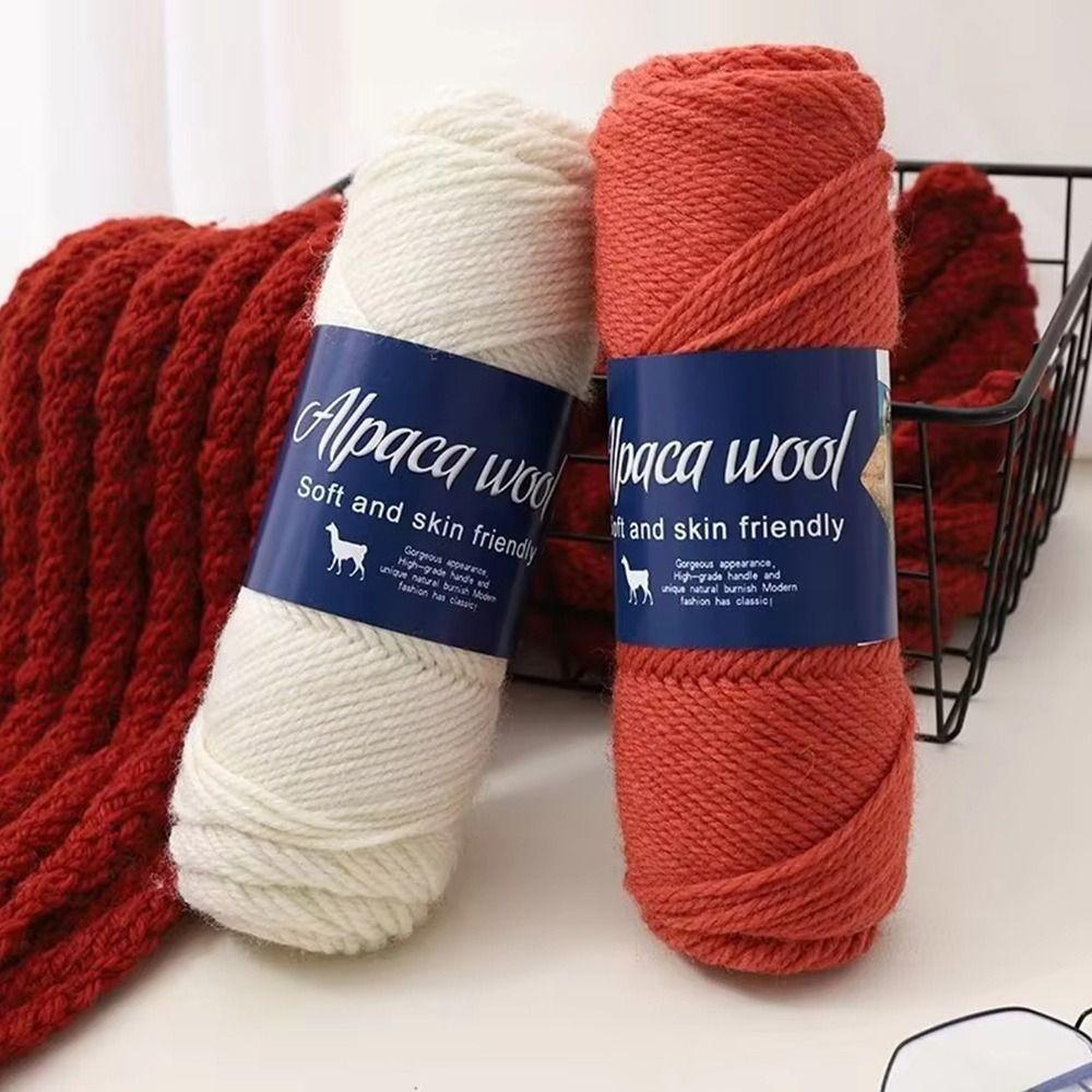 1Roll Handicraft Alpaca Wool Yarn Soft Warm Coarse Yarn DIY 100g Knitting Crocheting Yarn