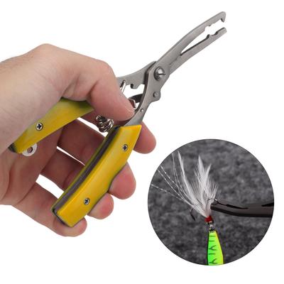 Tesoura de pesca de aço inoxidável, alicate de pesca prático antiferrugem universal para pesca