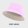 New hat big head circumference hat men's and women's cotton light board bucket hat large size basin hat big round face hat