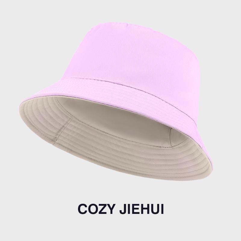 New hat big head circumference hat men's and women's cotton light board bucket hat large size basin hat big round face hat