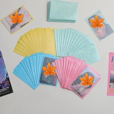 20 pz/pacco Love Heart Colorato Kpop Toploader 61mm * 91mm Carta Tesserino Maniche Idol Carte Fotografiche Sacchetto di Immagazzinaggio Protettivo