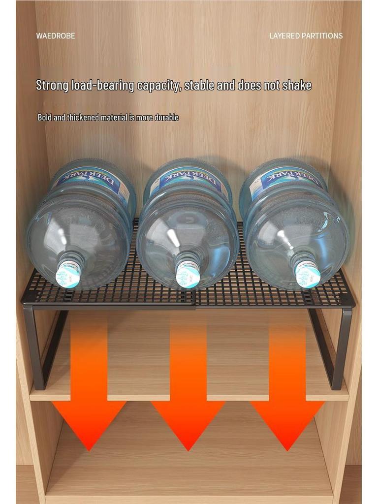 Retractable Wardrobe & Cabinet Organizer: Space-Saving Pull-Out Partition for Clothes & Shoes