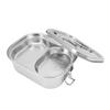 3-Compartment Compartment Lunch Box 304 Stainless Steel Thermal Lunch Box For Camping