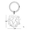 Building Animal Stainless Steel Keychain Modern Minimalist Style Fashion Couple Pendant Practical Daily Bag Charm