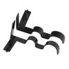2Pcs Double Curtain Rod Bracket Steel 20lb Load Bearing Easy Assembly Curtain Rod Hooks for Home