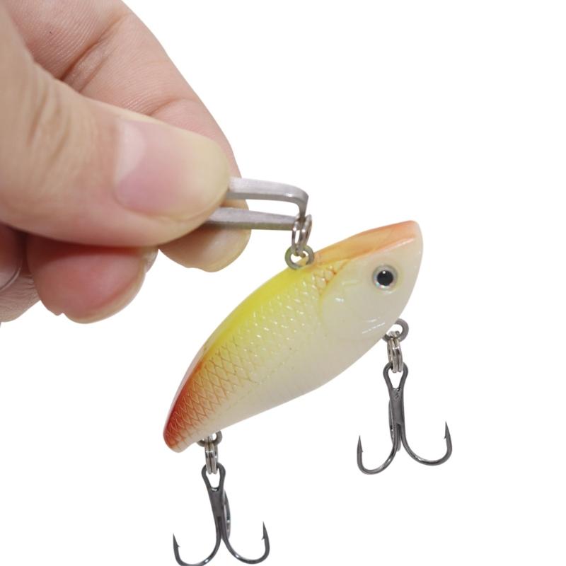 Stainless Steel Fishing Line Tweezers Cutter Lures Rings Loop Opener Quick Split Rings Opener Mini Size Fishing Pliers