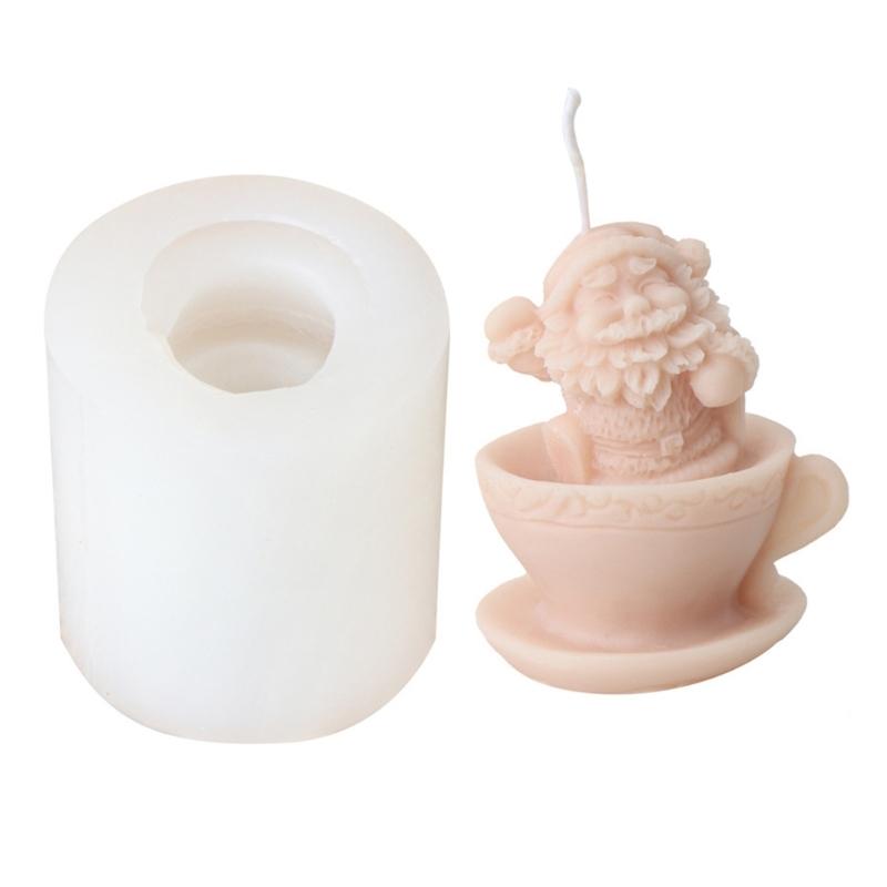 Christmas Silicone Candle Mold Crafting and Festival Decors Moulds Silicone Texture Present for Hand-Making Enthusiasts