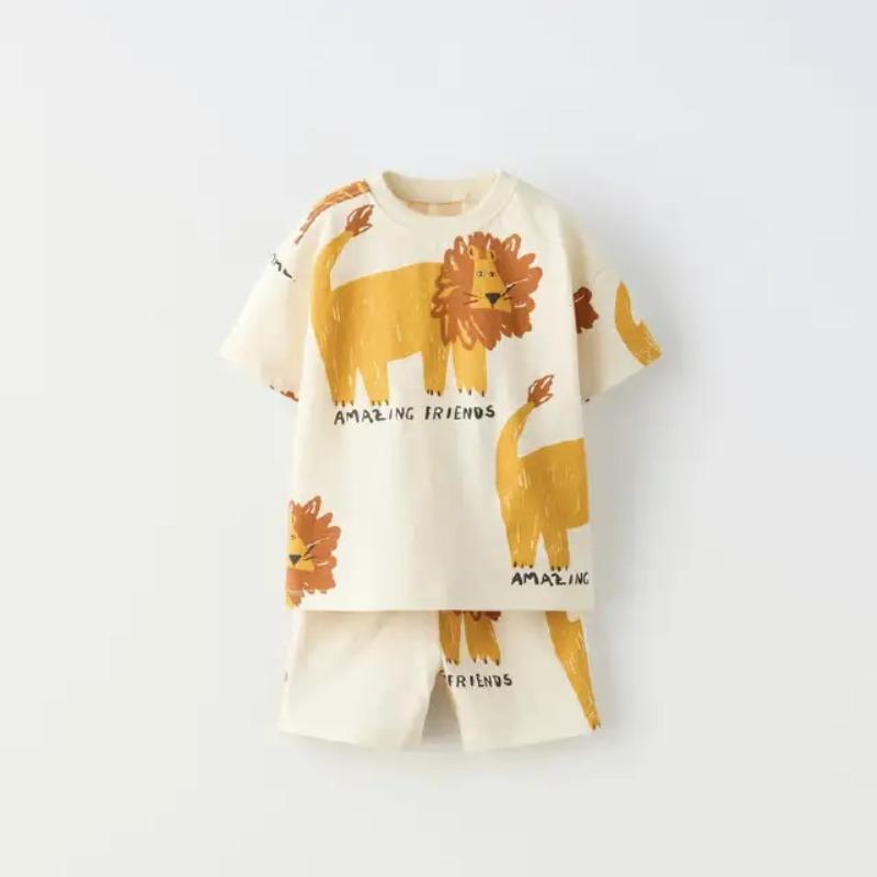 

Cartoon Children s Set Mickey Mouse Print T-shirt and Shorts 2-piece Set Boys Short Sleeve Set Children s Sportswear 100