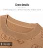 Men's Casual Light Jacquard Knitted Pullover Sweater - Long Sleeve, Round Neck (Autumn/Spring)