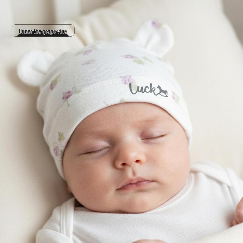He'er Te Baby Summer Boneless Printed Hat - Newborn Postpartum Head Protection