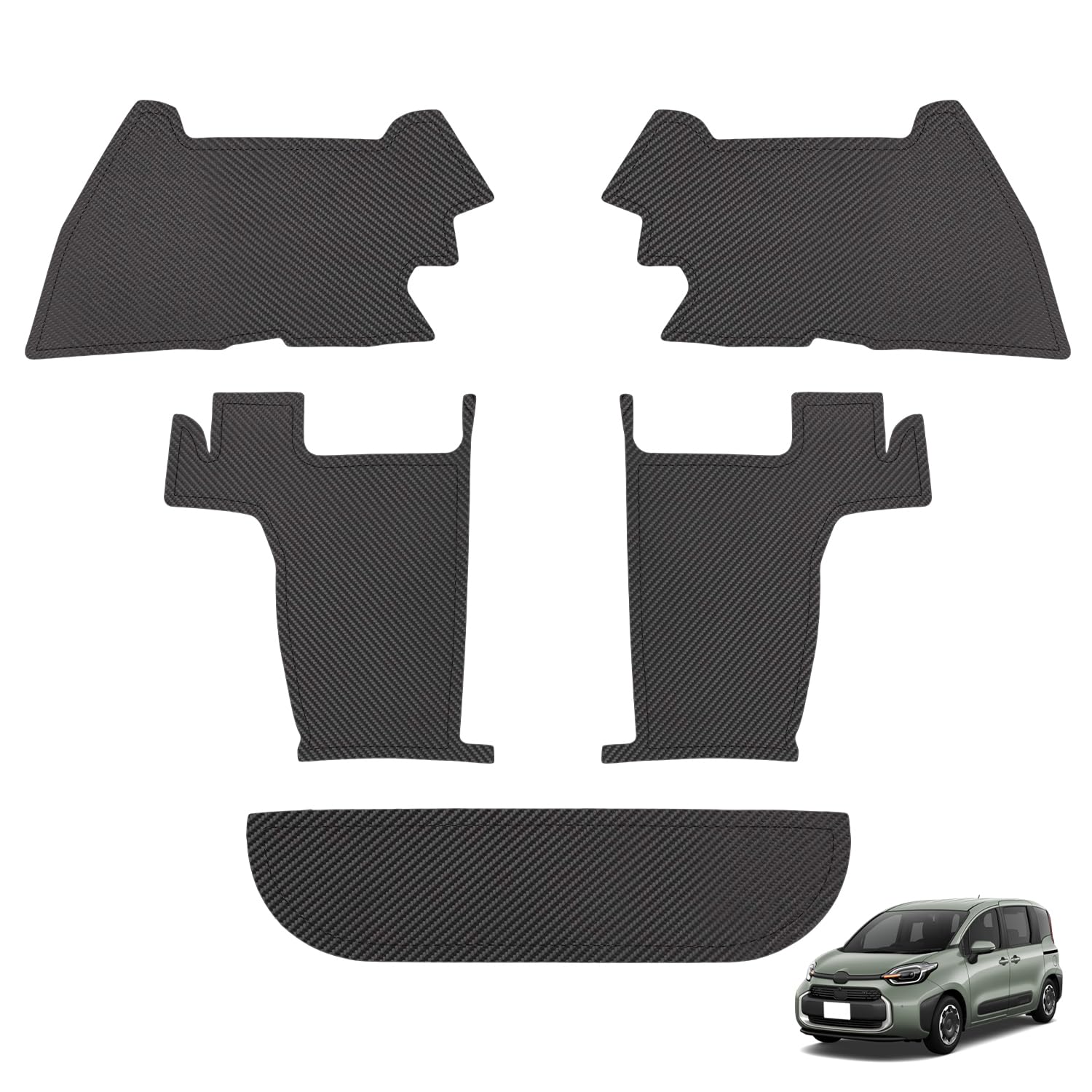 

Cartist Kick Guard Trim Covers for the Sienta 10 Series and 15 Foot Seat Lower Back Kick and Protective Covers for Sienta and MXPL15G PU Leather Seat