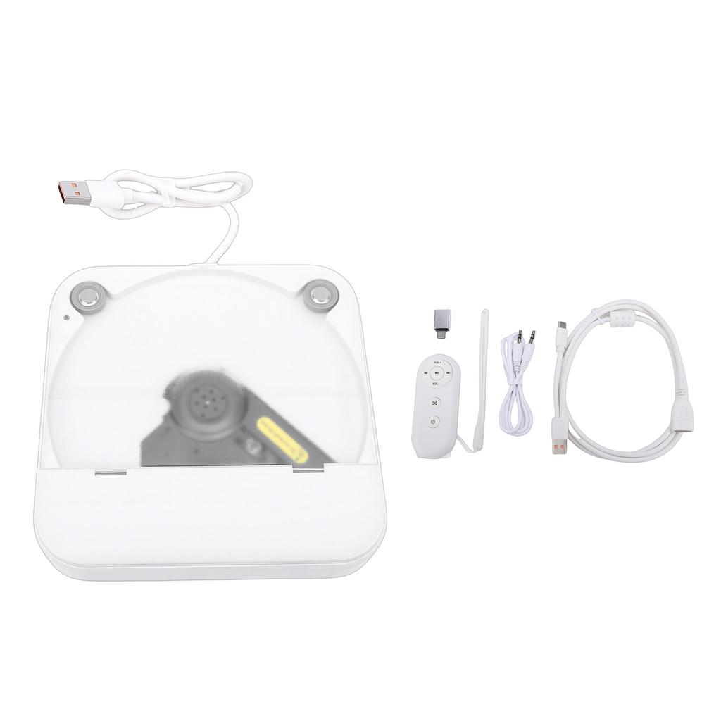 Portable Car CD Player External CD Drive Device with USB AUX Ports Remote Control Anti Skip for Laptop TV Home Stereos