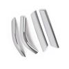 Car Side Rearview Exterior Door Mirror Strip Cover Trim For Ford Explorer -2024 Carbon Fiber Silver Chrome