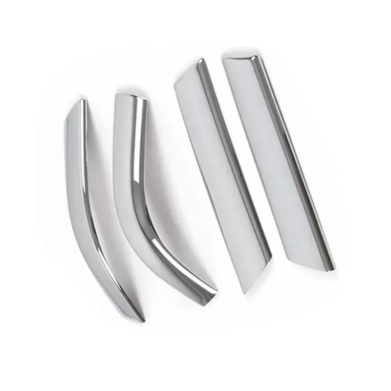 Car Side Rearview Exterior Door Mirror Strip Cover Trim For Ford Explorer -2024 Carbon Fiber Silver Chrome