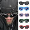 Stylish Rivet Frame Sunglasses with UV380 Protections for Women Men Unisex Everyday Use Eyeglasses Dance Show Props