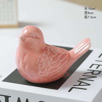 Ceramic Bird Figurine Decorative Sculpture Home Ornament Tabletop Accent Piece for Living Room Office Shelf Display