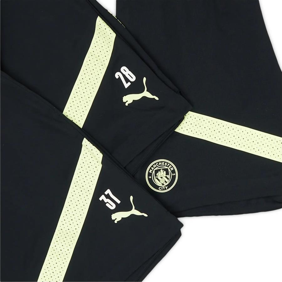 Puma Logo Print Mid-Rise Elastic Football Pants Men Bottoms Black 767763-11
