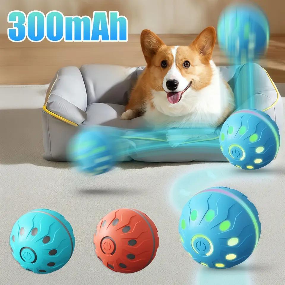 Smart Interactive Dog Toy Ball Automatic Rolling Ball Toy USB Automatic Bouncing Rolling Toy Ball With RGB Lights Puppy Cat Product