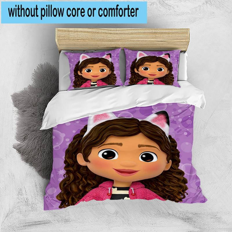 3PCS Colorful Friends Dollhouse 3pcs Bedding,Including 3PCS Duvet Cover And 2pcs Pillowcases Perfect for Christmas,Ideal for Bedroom, Dormitory