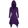 Women Costumes  Hooded Vintage Pullover High Low Bandage Long Dress Cloak