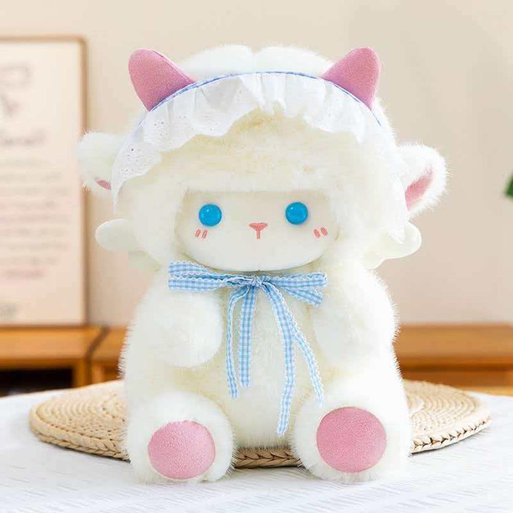 Soft Plush Fabric Sheep Plush Doll Angel Sheep Plush  Bedtime Hugging Room Decoration