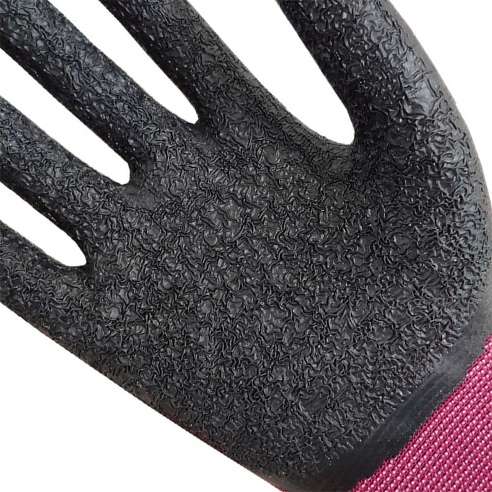Nylon Rubber Coating Gloves Knitting Protective Elastic Mittens Work Safe Gloves  Daily Handling