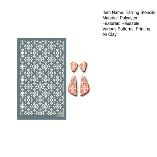 Clay Earring Cutter Various Patterns Embossing Mold Printing on Clay Professional Ceramic Craft DIY Making Accessories Polymer Clay