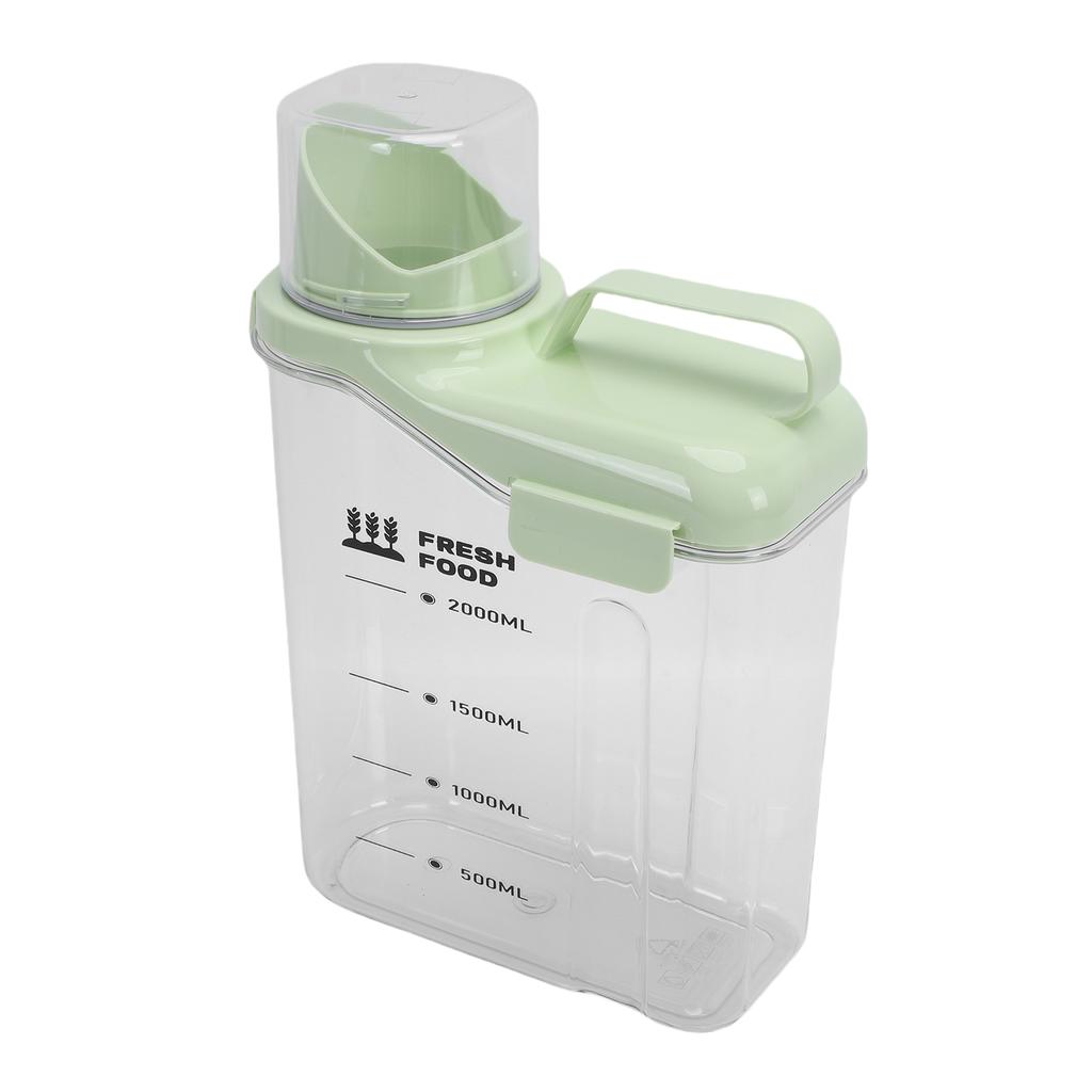 Cereal Storage Container with Spout and Measu  Cup Plastic  tight Kitchen   for Rice Grains Flour Dry Food