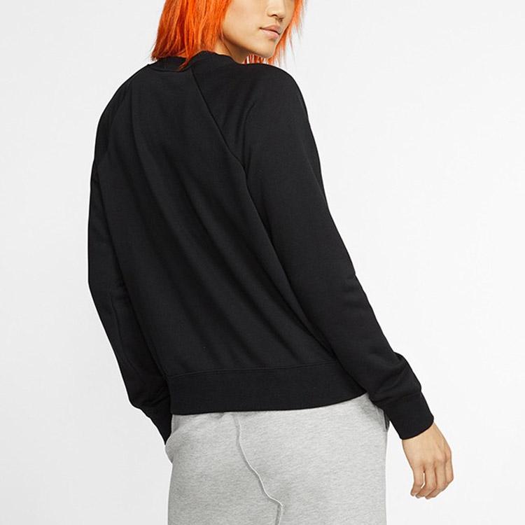 Nike Sportswear Essential Knit Crewneck Sweatshirt Women Tops Black BV4113-010