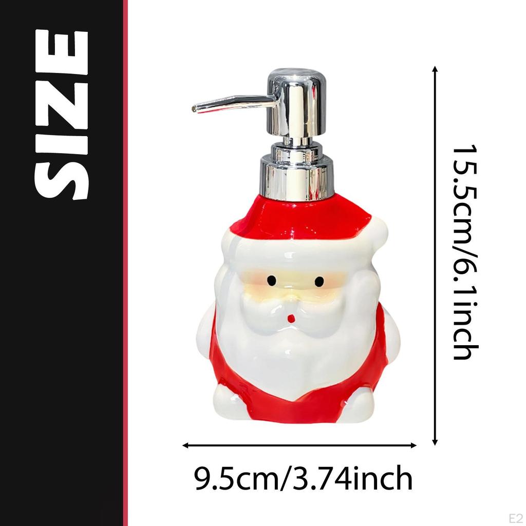 Santa Claus Soap Dispenser Christmas Gift Creative Container Body Wash Lotion for Vanity