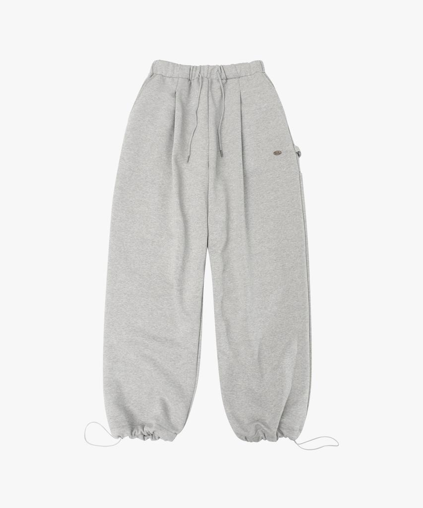 Iesn Pintuck Wide Carpenter Pants Gray