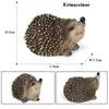 Oenux Simulation Wild Jungle Forest Animals Hedgehog Model Action Figures Cake Topper Party Favor Cute Education Kid Toy Gift