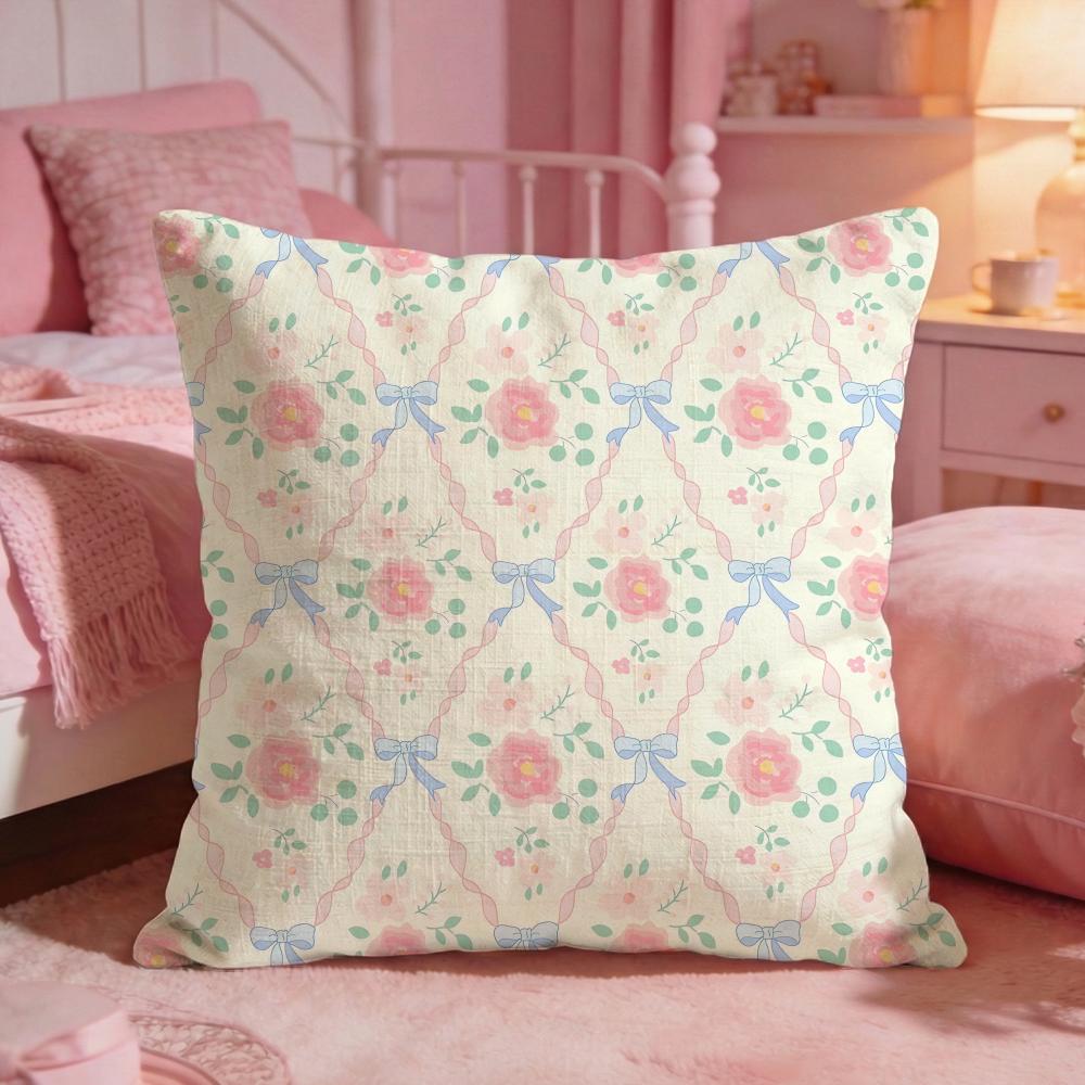 ArtArt Petal IllustrationS Cushion Cover Premium Comfort Reversible Pillow Cove Two In One Design for Any Room Car Interior