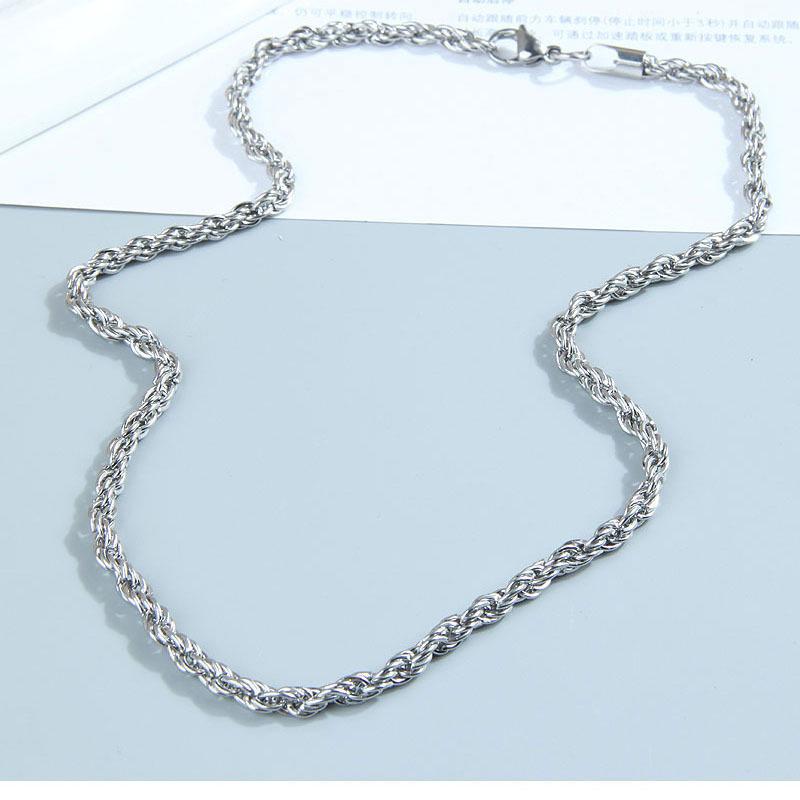 Lanț răsucit din metal din oțel titan, accesorii decorative cu pandantiv pentru colier din oțel inoxidabil
