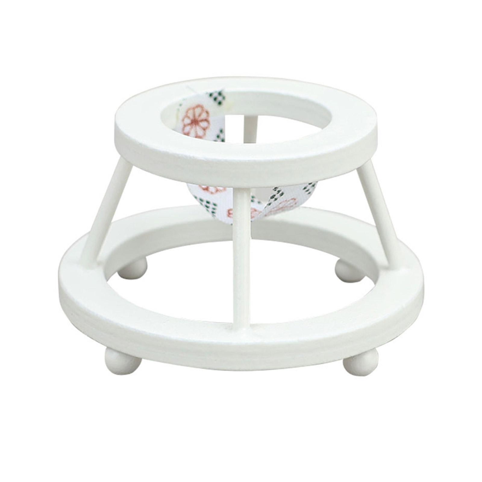 

Винтажный миниатюрный стул для ходьбы 1:12 ходунков для кукольной мебели с реалистичными деталями для любителей кукольных домиков белый