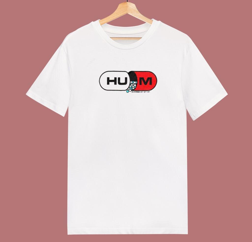 Vtg Hum Band Short Sleeve Cotton White Full Size T Shirt For Men CM157 XL