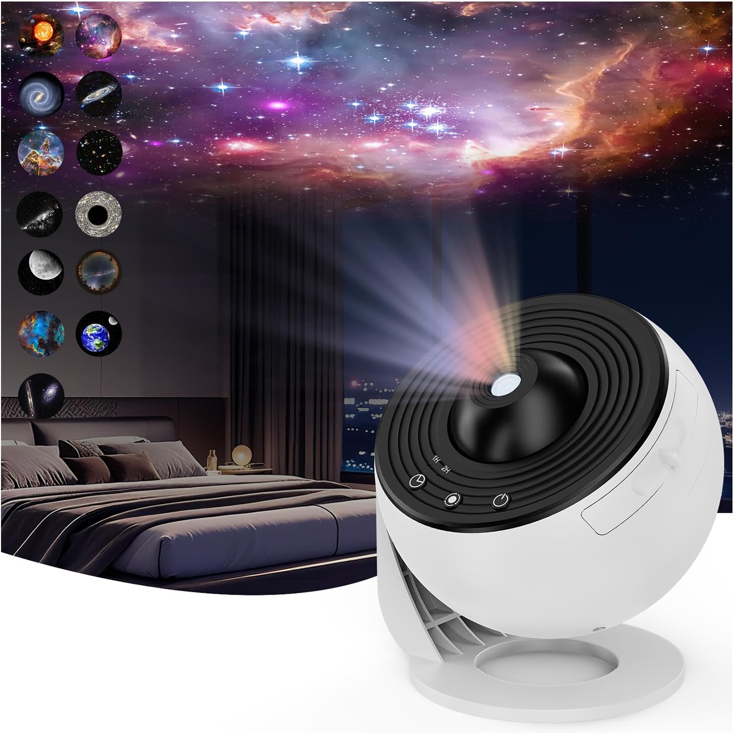 

BEPAN Star Projector Galaxy Night Light HD Lmage Disc Upgraded Planetarium Projector With Remote Control Bluetooth Function For Room