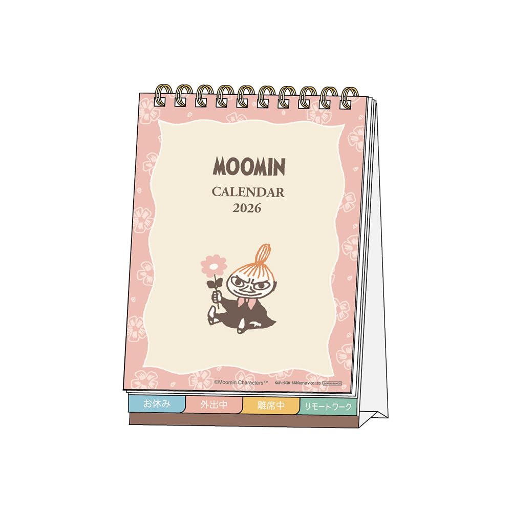 Sunstar Stationery Moomin 2026 Desktop Moomin S8521697 Calendar,