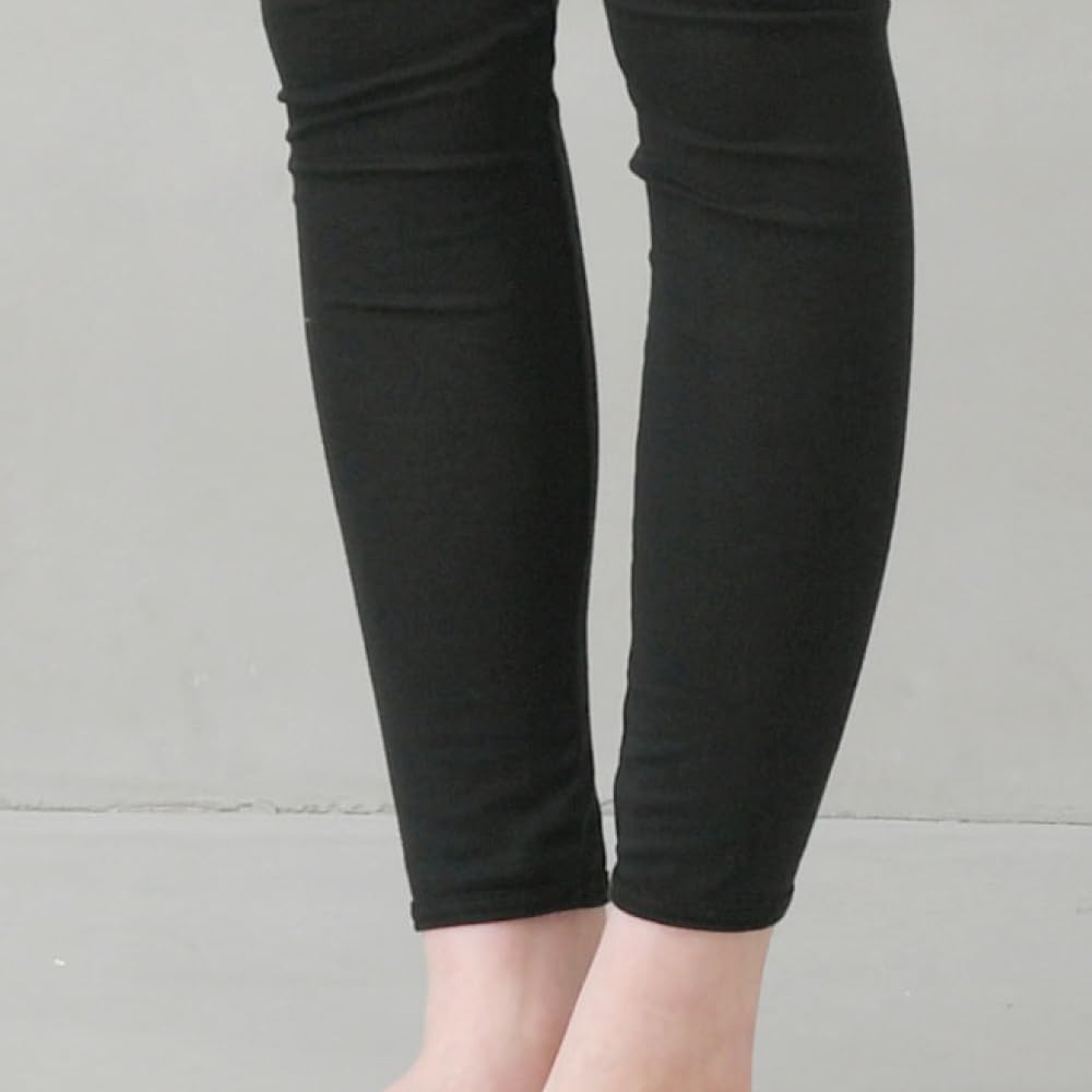 Mochihada Comfortable Cotton Leggings and Women's Soft, 100% (L, Black) - Soft, Stretch, Thin.