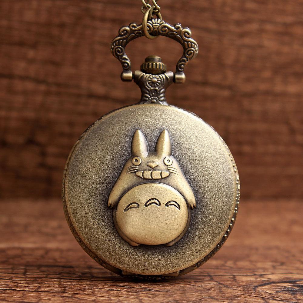 

Retro Classic Pocket Watch Large Chinchilla Animation Domestic And Foreign Trade Men S And Women S Necklaces Hanging Watch Quartz Animation Joint Name бронзовий