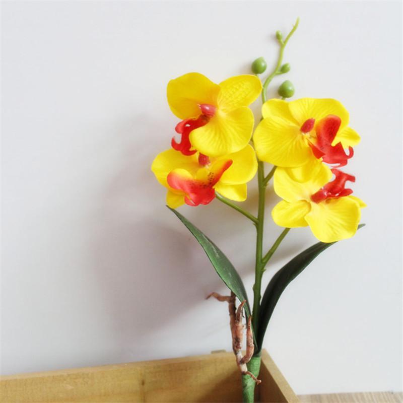 1Pc Artificial Flower Butterfly Orchid Silk Home Wedding Party Decoration DIY Arrangement Accessories