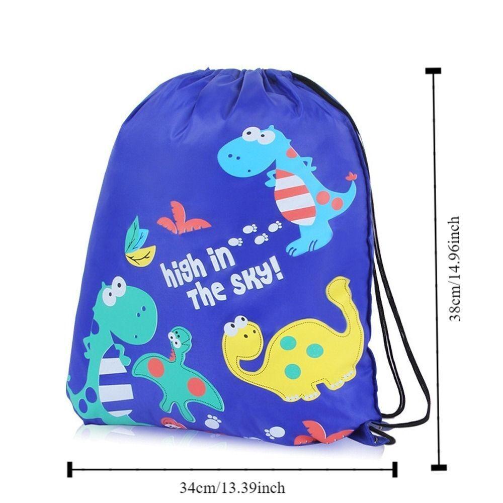 Dinosaur Children's Swimming Bag Waterproof Sports Drawstring Pouch Portable Pool Beach Dinosaur Children's Swimming Storage Bag