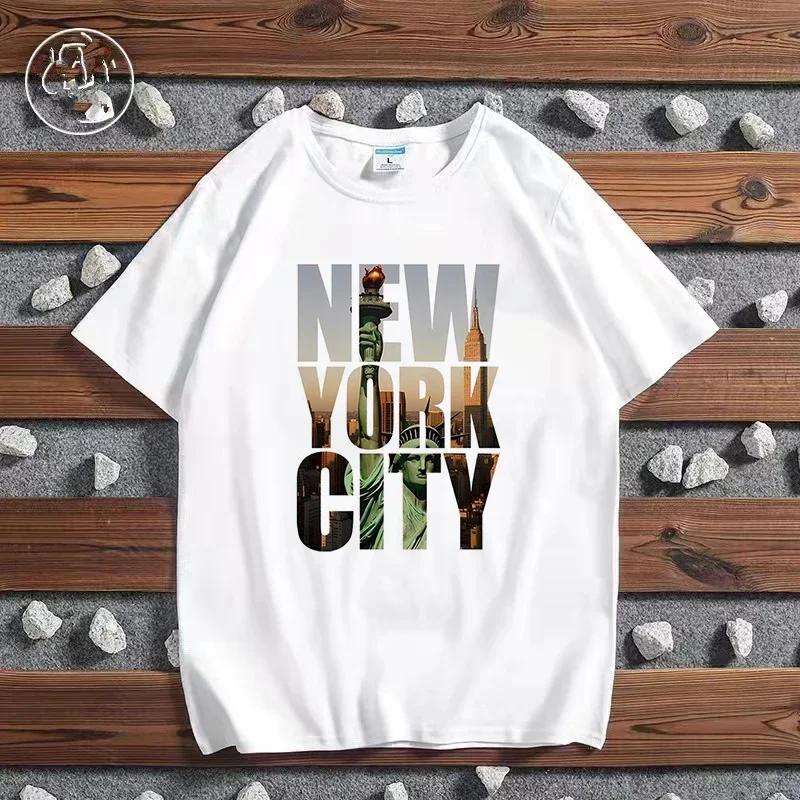 Fashion City Printed T-shirt Paris London New York Tokyo Graphic T Shirts Both Men and Women Kawaii Casual Harajuku Fashion Tops