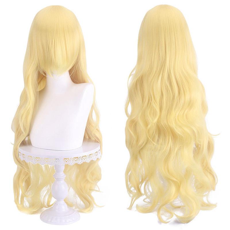 European American Universal Cos Wig Long Curly Hair 80cm Color Big Wave Full Head Cover
