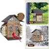 Outdoor Hanging Bird Feeder with Perch Large Capacity Feeding Station  for Garden and Yard