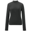 Women's Stand Collar Long Sleeve Slim Fit T-shirt