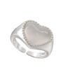 Vintage Silver Color Love Heart Ring For Women Girl Trendy Simple Temperament Sweet Wedding Bride Aesthetic Jewelry Gift