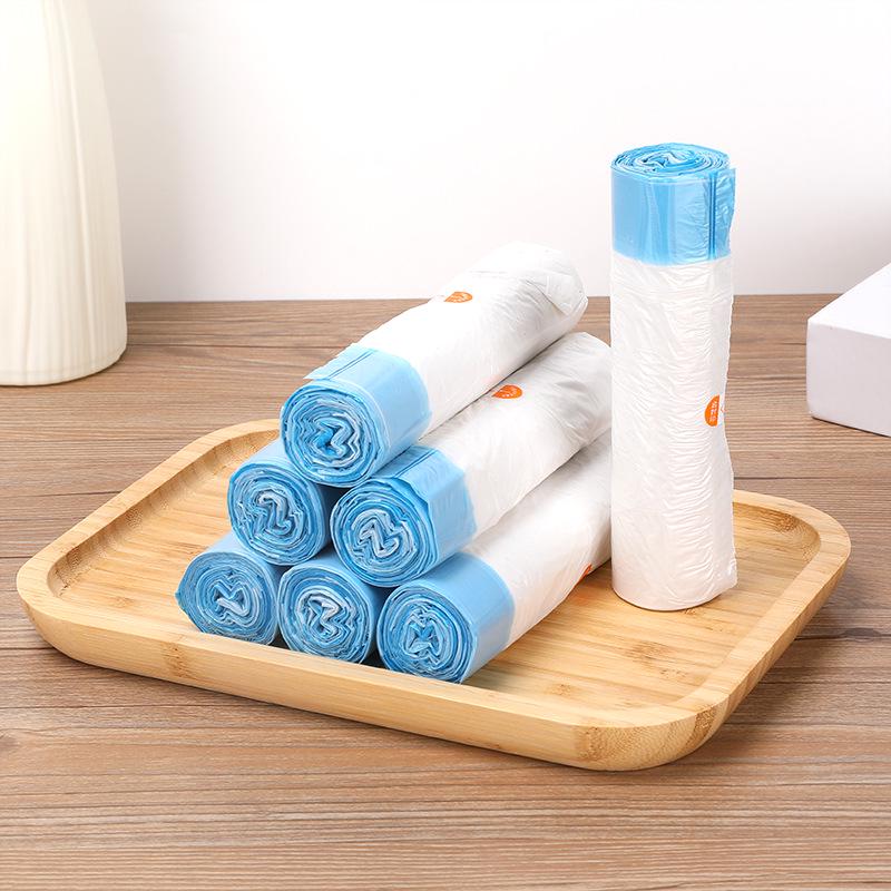 Thickened White Drawstring Disposable Trash Bags for Household Use